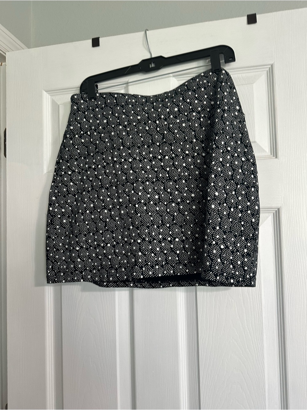 Black and White Patterned Mini Skort